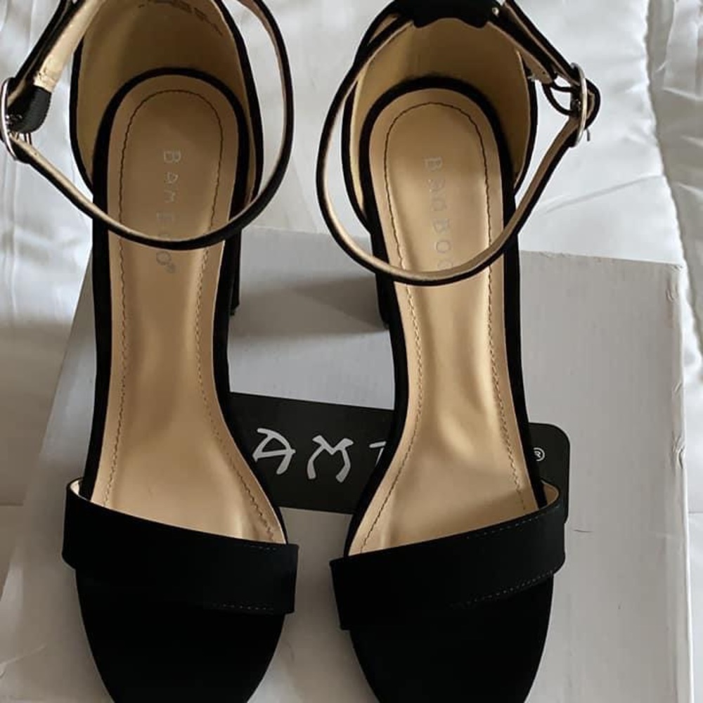 Black block heels new